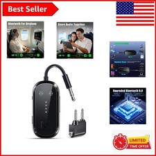 Compact USB-C Bluetooth 6.0 Adapter for TV, Plane & Car - Dual Device Connection picture