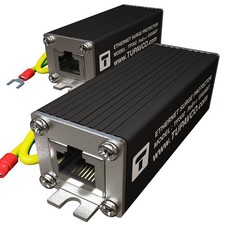 Ethernet Surge Protector (2 Pack) Gigabit PoE++ (154W/3.2A) Mounting 2 Pack picture