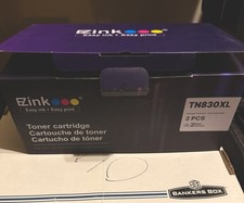 Open Box~ EZINK 2 PACK COMPATIBLE TN830XL TONER CATRIDGE BLACK FOR BROTHER picture