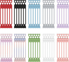 50 Pzs Bridas Silicona Reutilizables Organizador Cables Accesorios Electronicos picture