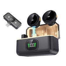 Magnetic Wireless Lavalier Mic for Android, iPhone(2 TX+1 RX+Charging Case),... picture