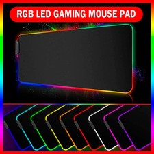 Gaming Mouse Pad RGB LED Light Computer Keyboard Mouse Mat  XXL Extra Large Size picture