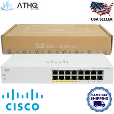 Cisco CBS110-16PP 16-Port Gigabit Unmanaged PoE Switch 8x PoE 64W 1U Refresh picture