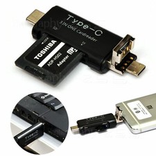 3in1 Type-C/Micro USB OTG Card Reader Mobile Camera Photographer's Data Transfer picture