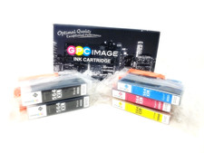 GPC Image 5 Ink Cartridges for HP - 564XL - (2) Black (1 ea) Yellow Magenta Cyan picture