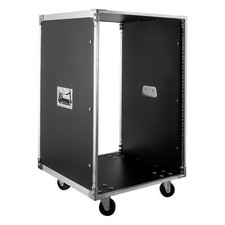 19 Inch 16U 4 Post Server Rack Open Frame Rolling Network Data Rack w/ Casters picture