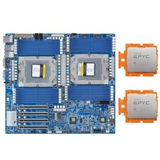 Gigabyte MZ73-LM1 MotheGENOA 9654 QS CPU 96c/192t Zen4 SP4-rboard + 2x AMD EPYC picture
