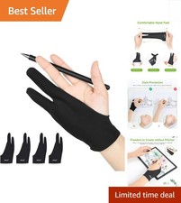 Adjustable 2-Finger Artist Gloves - Pack of 4 for Ultimate Drawing Comfort picture