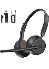 SEJJ Wireless Headset with Mic for Work, Bluetooth 5.4 Headphones with AI Noi... picture