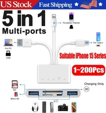 5 in 1 Memory Card Reader USB 3.0 OTG Adapter SD Card Reader For iPhone/iPad LOT picture