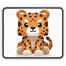 Cute Leopard Cartoon Gaming Mouse Pad | Animal Desk Accessory picture