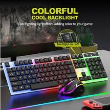 Gaming Keyboard and Mouse Set - Mechanical Feel with LED Backlit for Desktop PCs picture
