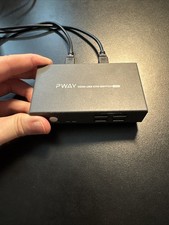 PWAY PW-S7201H2 Portable 2 In 1 Out Dual Monitor HDMI KVM Switch USB Powered picture