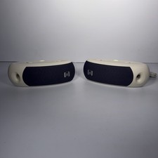 JBL Vintage Platinum Series Powered Speakers Pair White TESTED WORKS w/ Adapter picture