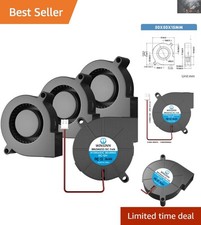 Compact 50mm 5015 Brushless Blower Fan 12V - Ideal for DIY Projects, 4 Pcs picture