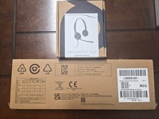 New HP 320K Wired USB Keyboard & Plantronics EncorePro HW520D USB Headset Lot picture