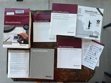Apple Macintosh Microsoft PowerPoint 1987-1989 year. Vintage software picture