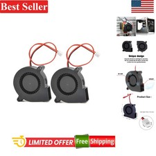 2 Pcs 50mm x 15mm DC 24V Brushless Cooling Fans for 3D Printer Humidifier PC ... picture