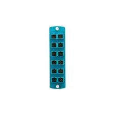 🆕 Leviton 5F100-2QC Duplex SC OM3 Fiber Optic Adapter Aqua Zirconia Sleeve picture