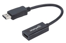 Manhattan DisplayPort 1.1 to HDMI Adapter Cable, 1080p@60Hz, Male to Female, Bla picture