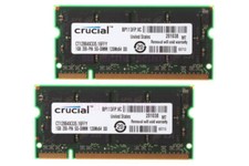 Crucial 2GB 2X 1GB DDR PC2700 DDR333MHz 200pin SODIMM Laptop Notebook Memory RAM picture