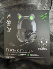 Razer Kraken Kitty V2 Pro Black Green Cat Ear Headset with LED Lights Mint picture
