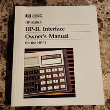 Hewlett Packard HP 82401A HP-IL Interface Owner's Manual For The HP-71 picture