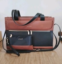 Tote & Zipper Clutch by Lovevook Professional Leather-Like Laptop Purse picture