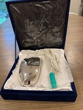 Vintage Wallace Silversmiths MU06P Silver Plated Ball Mouse w Case PS/2 picture