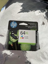Genuine New HP 64XL Tricolor Ink Cartridges X4D93BN Exp DEC 2024 picture