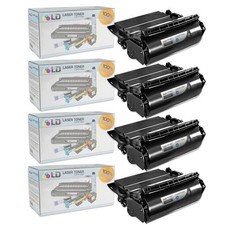 LD 4 Pack 64015HA Black Laser Toner Cartridge for Lexmark T640 T642 T644 T640dtn picture