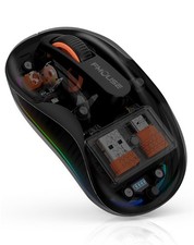 FMOUSE Novel Transparent Wireless Mouse, Tri-Mode (Dual Bluetooth+2.4GHz), US... picture