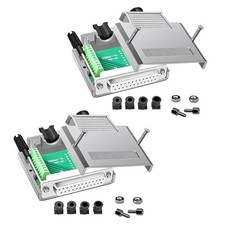 2Pcs DB25 Female Solderless Breakout Connector, Metal Shell RS232 D-SUB Serial picture