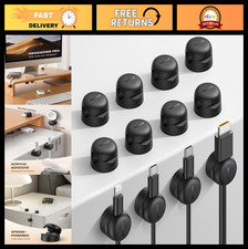 12Pack Rotating Cord Organizer Clips | Desk Cable Management, Charger Holder, Wi picture