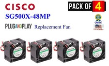 4 Pack **Ultra-Quiet** Replacement fans for Cisco SG500X-48MP Switch picture