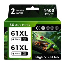 61XL Black Ink Cartridge for HP Printers Replacement picture