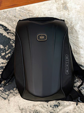 OGIO No Drag Mach 3 Motorcycle Backpack Stealth Black Hard Shell Excellent picture