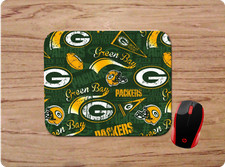 GREEN BAY PACKERS PATTERN CUSTOM RUBBER DESK MAT MOUSEPAD HOME SCHOOL OFFICE picture