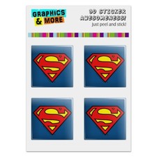 Superman Classic S Shield Logo Computer Case Modding Badge Stickers Set picture