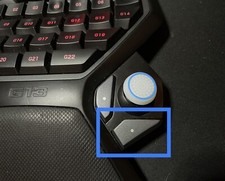 Logitech G13 Advanced Gameboard Gamepad, thumb button replacement part, DIY picture