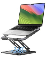 Adjustable Laptop Stand 360 Rotating Foldable Portable Computer Riser Black picture