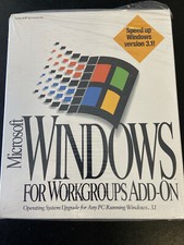 Microsoft Windows For WORKGROUPS ADD-ON  3.1 Operating System *NEW SEALED* picture