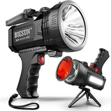 Rechargeable Spotlight, High Lumens 1000,000 LED Flashlight with Multi-Purpos... picture