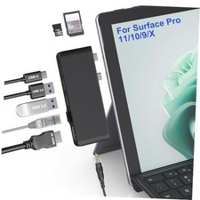 Surface Pro 13/11/10/9 Hub Docking Station with 4K HDMI, Thunerbolt 4(8K Black picture