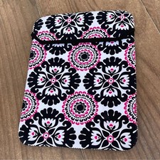 31 Thirty One Bags Scuba Tote Tablet Ipad Kindle Nook Case Black White Pink picture