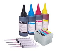 4 Refillable Non Oem Ink Cart KIT Fits EPSON XP-255 XP-352 XP-455 XP-355 XP-452 picture