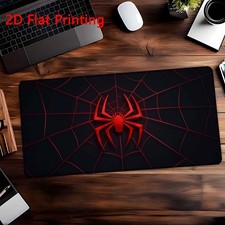 Red Spider Web Pattern Mouse Pad, Suitable for Gaming, Office Desks, And Compu picture