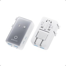 Anker Nano Travel Adapter, 2 USB C Universal 3.39 x 1.97 x 0.98 inches, White picture