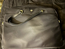 Kate Spade New York Jae Black Nylon Work Laptop Tote Bag Gold Hardware NWOT picture