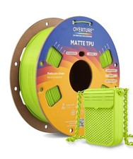 OVERTURE High Speed Matte TPU Filament 95A 1.75mm, 1kg Matte Lime Green | Mat... picture